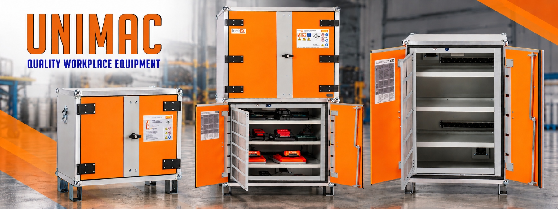CEMO lockEX lithium-ion battery storage and charging cabinet